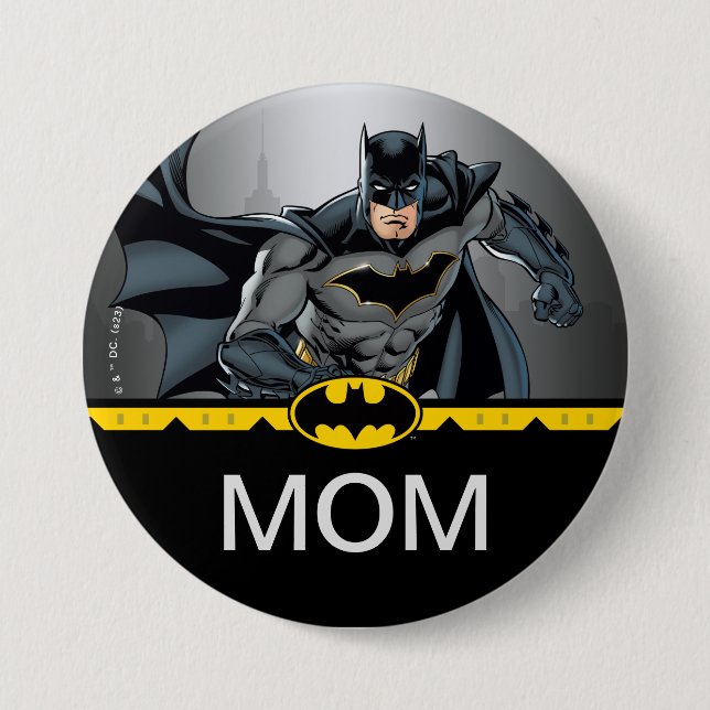 Batman | Chalkboard Birthday Child's Mum 7.5 Cm Round Badge (Front)