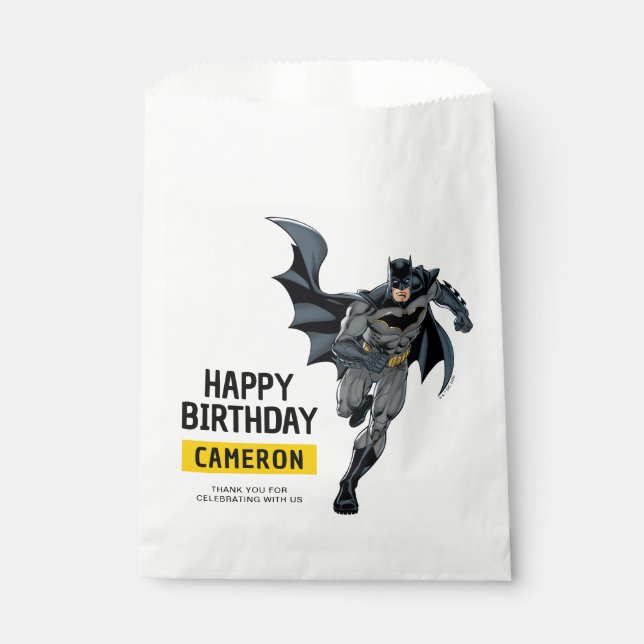 Batman | Chalkboard Happy Birthday Favour Bag (Front)