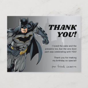 Batman Chalkboard Happy Birthday Thank You Postcard