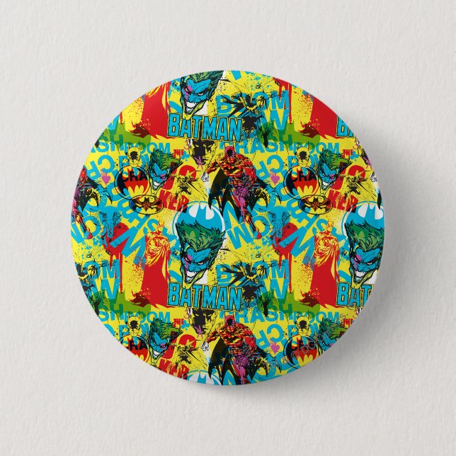 Batman Colour Code Pattern 1 6 Cm Round Badge (Front)