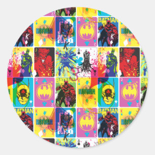 Batman Colour Code Pattern 2 Classic Round Sticker