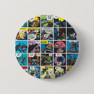 Batman Comic Panel 5x5 6 Cm Round Badge
