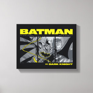 Batman Comic Tri-Panel Graphic Canvas Print