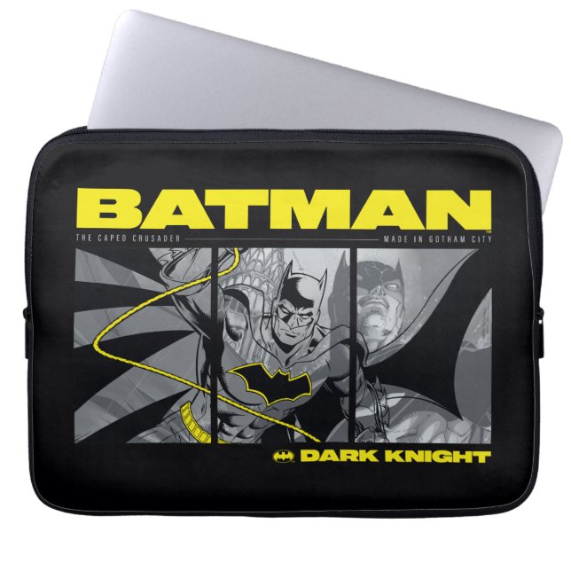 Batman Comic Tri-Panel Graphic Laptop Sleeve (Front)