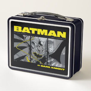 Batman Comic Tri-Panel Graphic Metal Lunch Box