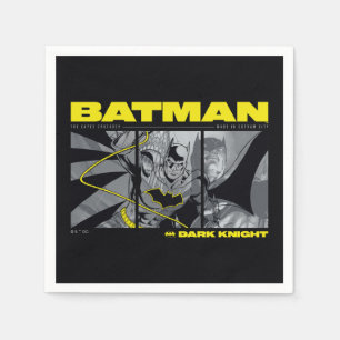 Batman Comic Tri-Panel Graphic Napkin