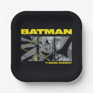 Batman Comic Tri-Panel Graphic Paper Plate