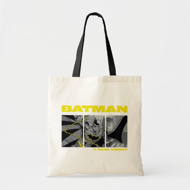 Batman Comic Tri-Panel Graphic Tote Bag (Front)