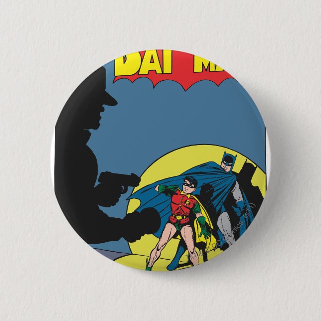 Batman Comic - with Robin 6 Cm Round Badge (Front)