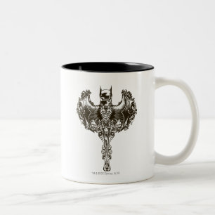 Batman Cowl and Skull Crest Two-Tone Coffee Mug