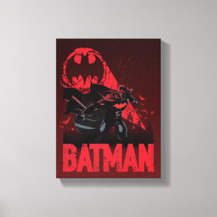 Batman Crimson Bat Signal Canvas Print