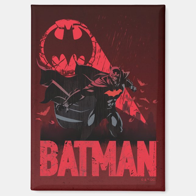 Batman Crimson Bat Signal Magnet (Front)