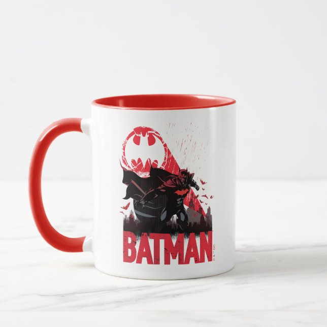 Batman Crimson Bat Signal Mug (Left)