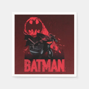 Batman Crimson Bat Signal Napkin
