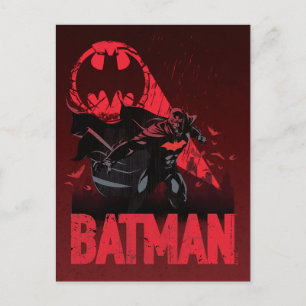 Batman Crimson Bat Signal Postcard