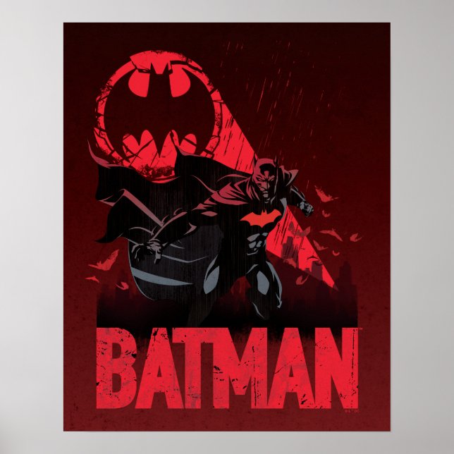 Batman Crimson Bat Signal Poster (Front)