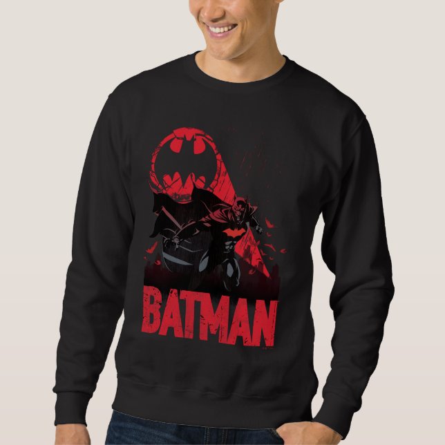 Batman Crimson Bat Signal Sweatshirt (Front)