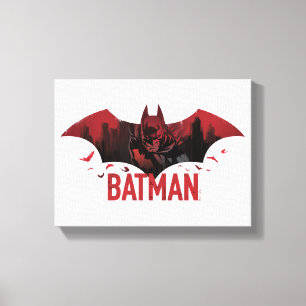Batman Crimson Gotham Icon Canvas Print