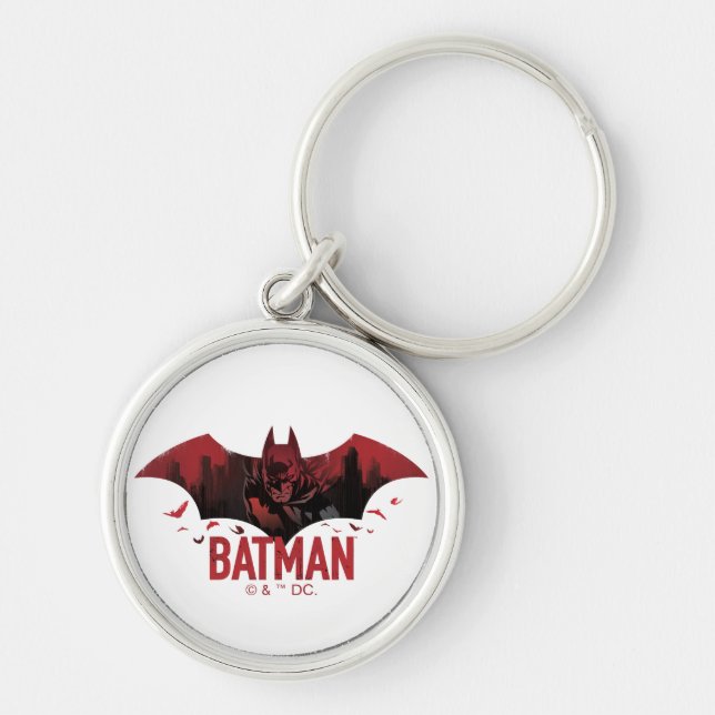 Batman Crimson Gotham Icon Key Ring (Front)