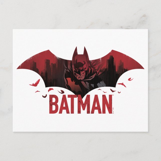 Batman Crimson Gotham Icon Postcard (Front)