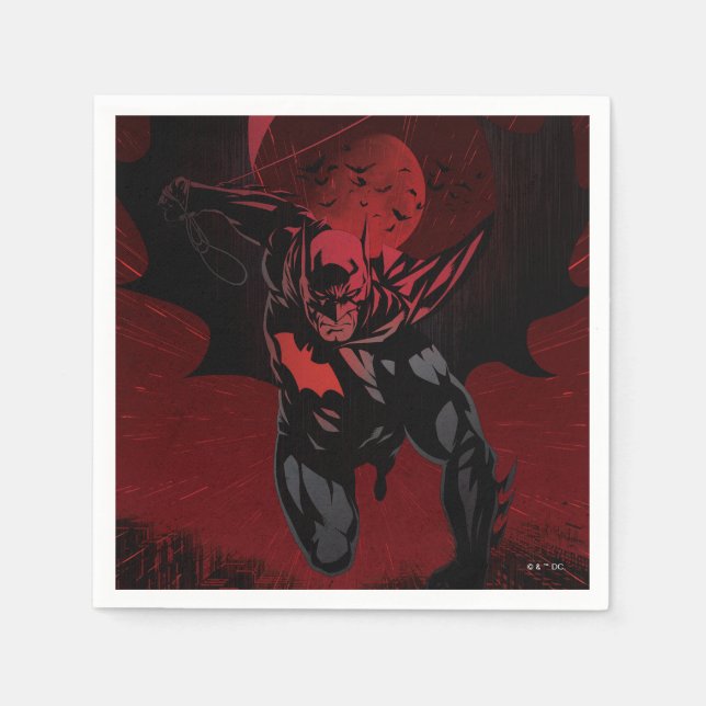 Batman Crimson Leap Napkin (Front)