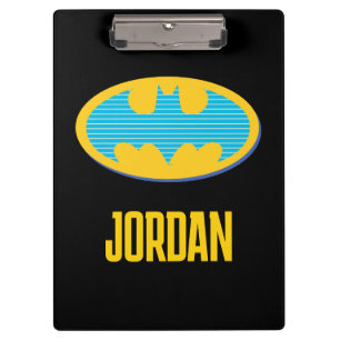 Batman   Cyan Stripes Symbol Clipboard