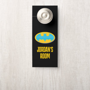 Batman   Cyan Stripes Symbol Door Hanger