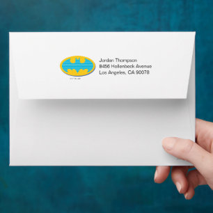 Batman Cyan Stripes Symbol Envelope