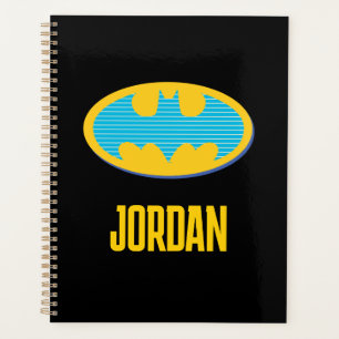 Batman   Cyan Stripes Symbol Planner