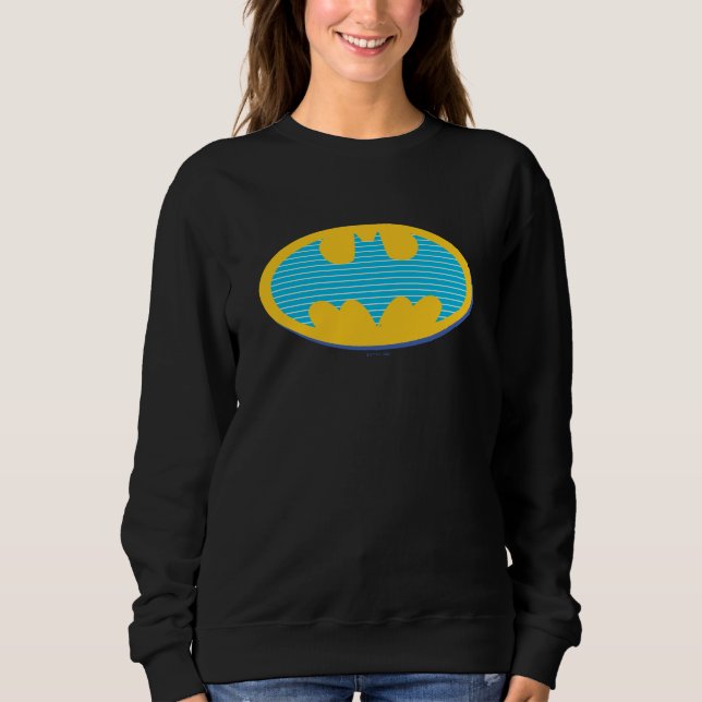 Batman | Cyan Stripes Symbol Sweatshirt (Front)