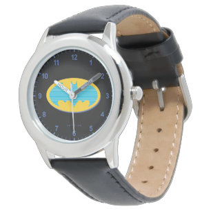 Batman Cyan Stripes Symbol Watch