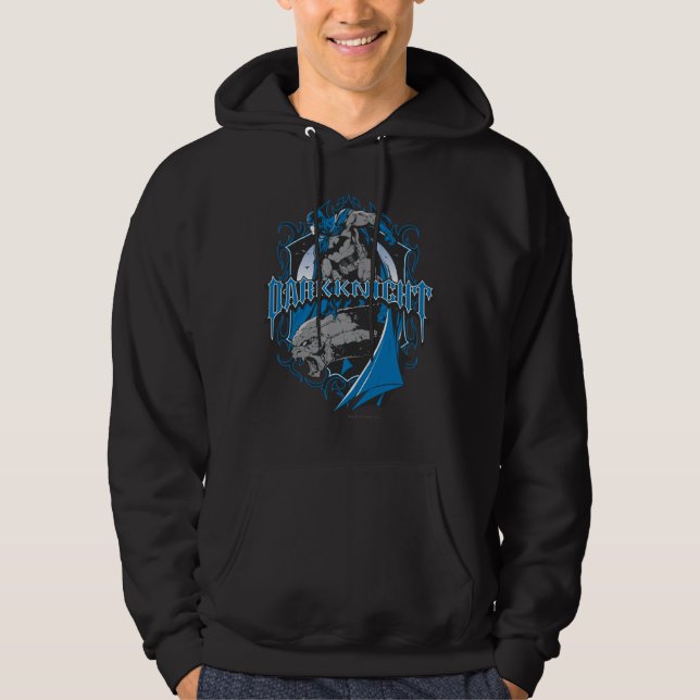 Batman Dark Knight | Blue Grey Logo Hoodie (Front)