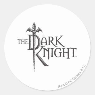 Batman Dark Knight   Name Brown Logo Classic Round Sticker