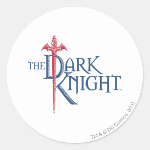 Batman Dark Knight   Name Red Sword Logo Classic Round Sticker