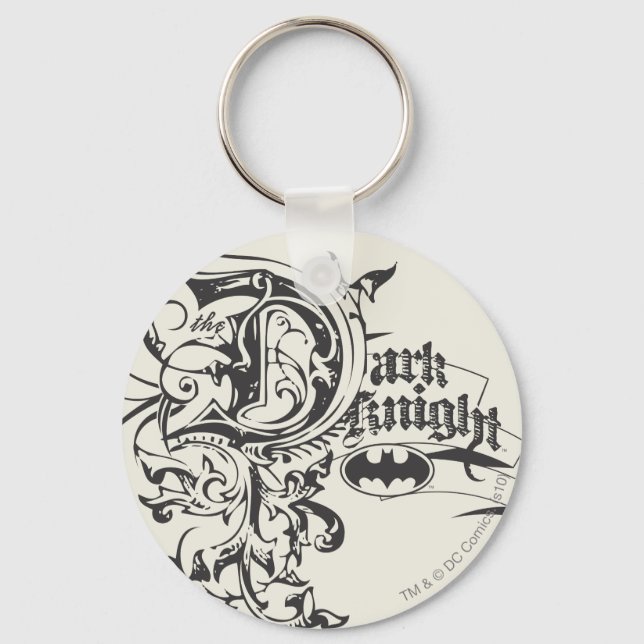 Batman Dark Knight | Ornate Logo Key Ring (Front)