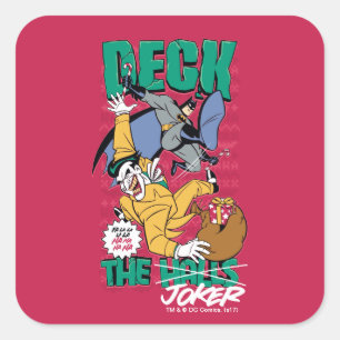 Batman   Deck The Joker Square Sticker