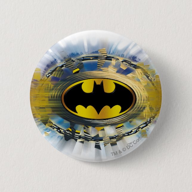 Batman Decorated Logo 6 Cm Round Badge (Front)