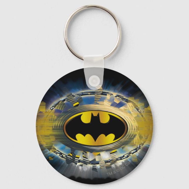 Batman Decorated Logo Key Ring (Front)