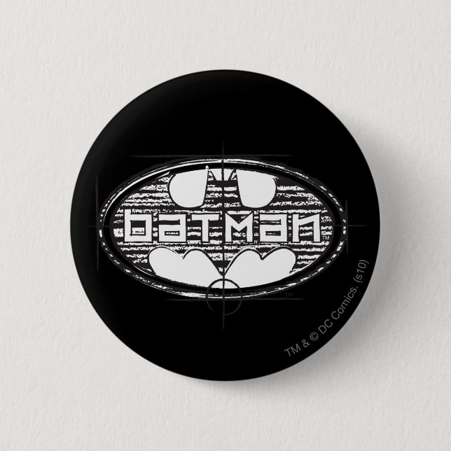 Batman | Draught Logo 6 Cm Round Badge (Front)