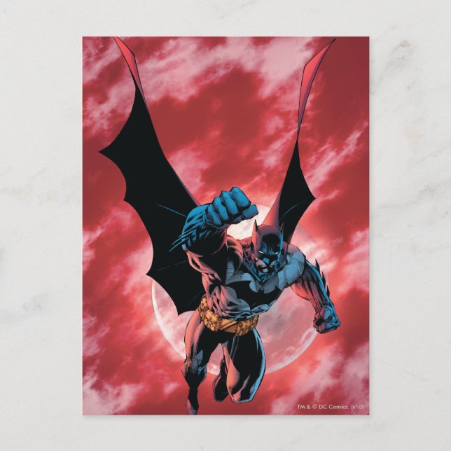 Batman Firey Sky Postcard (Front)