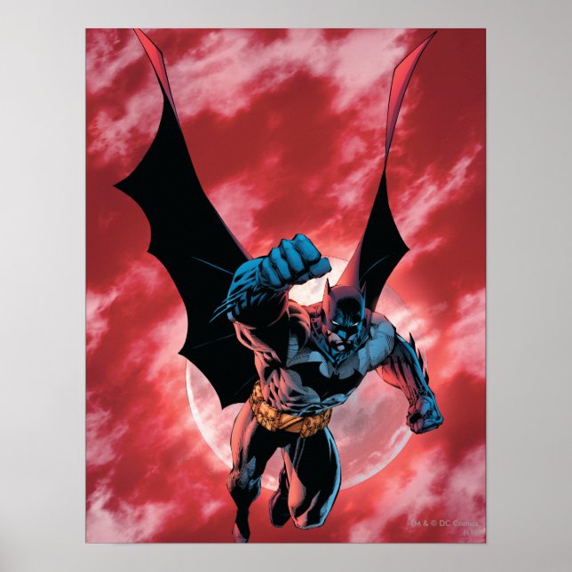 Batman Firey Sky Poster (Front)