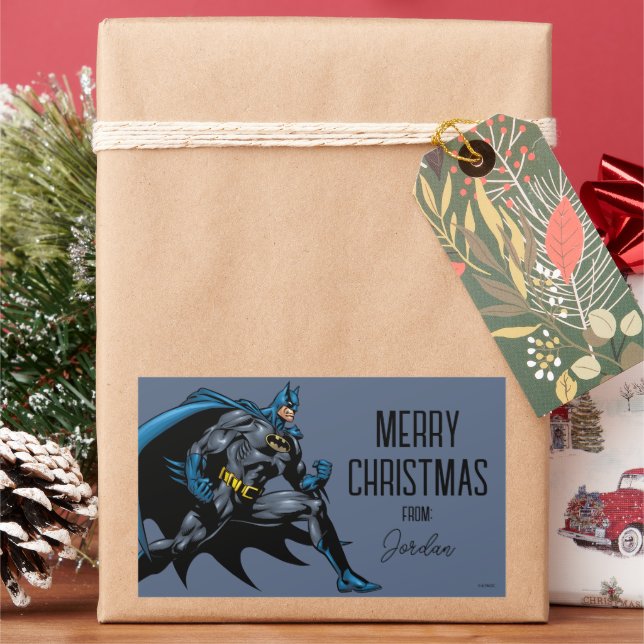 Batman Fists | Merry Christmas Rectangular Sticker (Holiday)