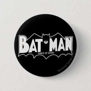Batman Force of Good 60s Logo 6 Cm Round Badge