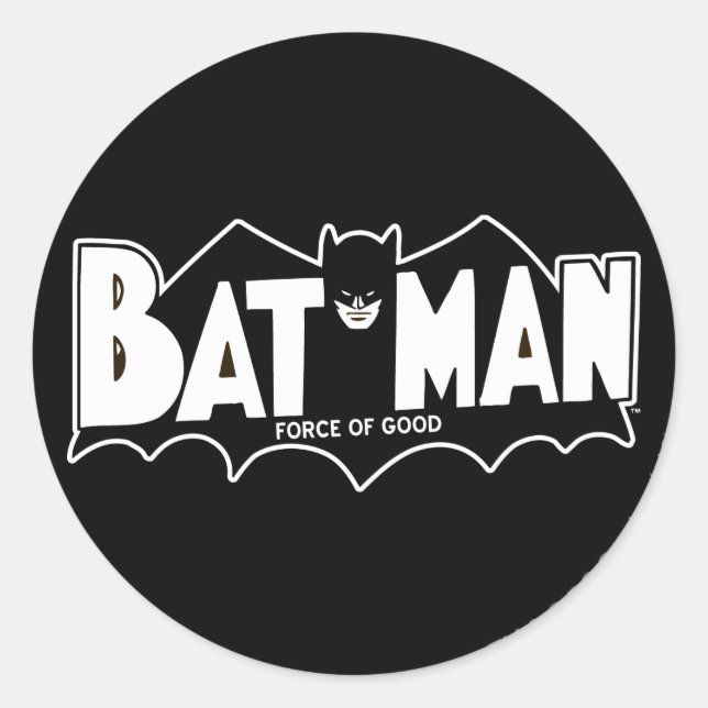 Batman | Force of Good 60s Logo Classic Round Sticker (Front)