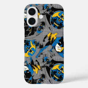 Batman Full Throttle Toss Pattern iPhone 16 Case