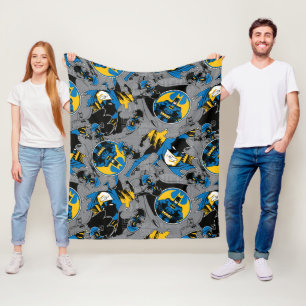 Batman Full Throttle Toss Pattern Fleece Blanket