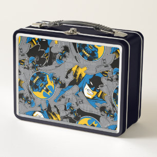 Batman Full Throttle Toss Pattern Metal Lunch Box
