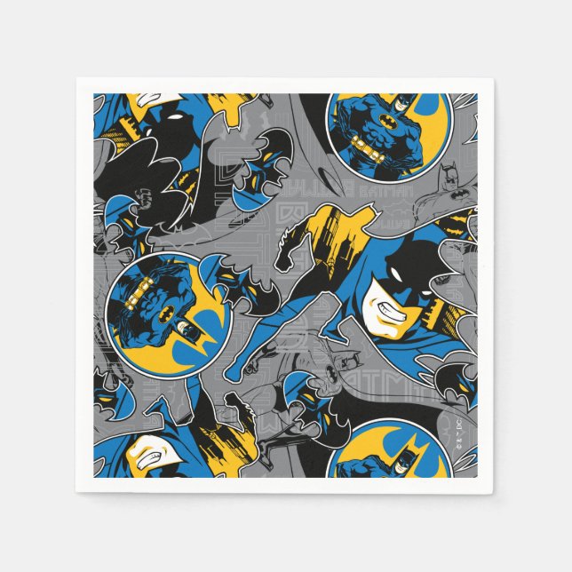Batman Full Throttle Toss Pattern Napkin (Front)