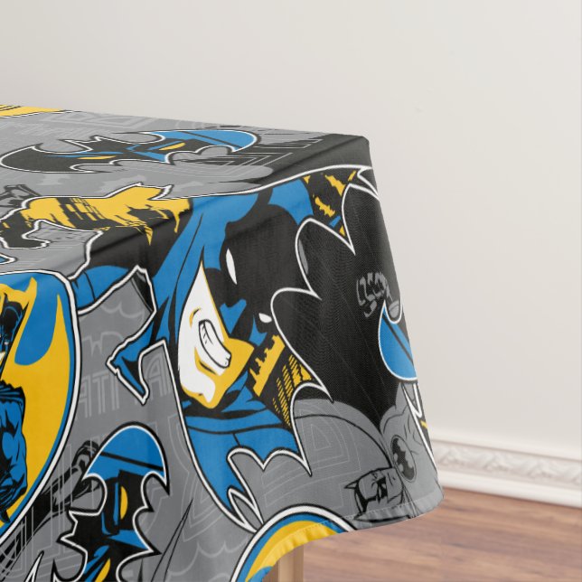 Batman Full Throttle Toss Pattern Tablecloth (In Situ)