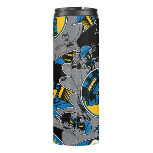 Batman Full Throttle Toss Pattern Thermal Tumbler